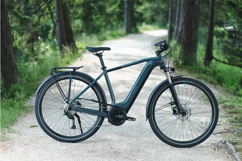 2022 Cube Touring Hybrid One 500 Bike in Blue-5