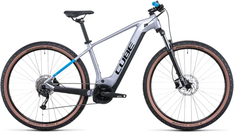 2022 Cube Reaction Hybrid Performance 625 Electric MTB Bike in Silver