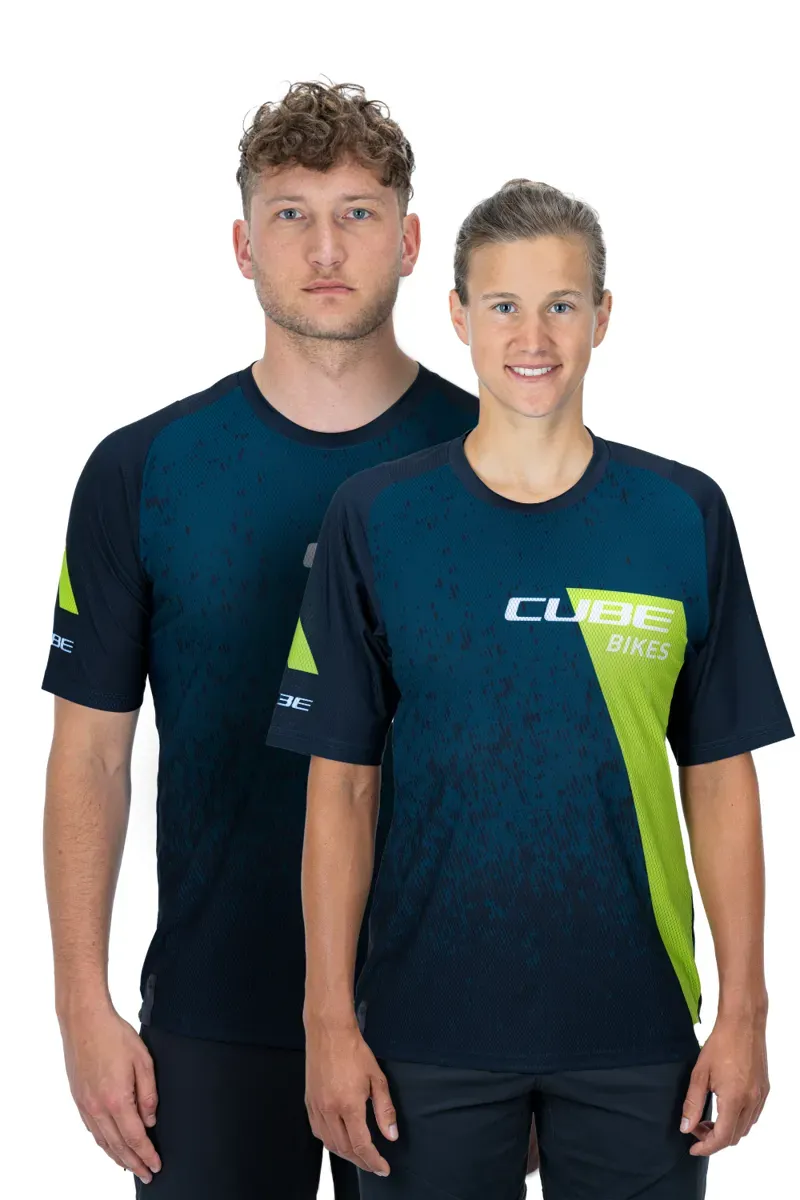 2021 Cube Edge Round Neck Short Sleeved Jersey in Blue