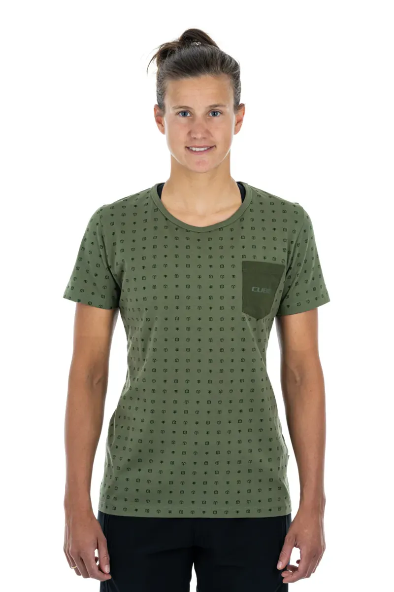 2022 Cube Pedal Organic Womens T-Shirt in Green