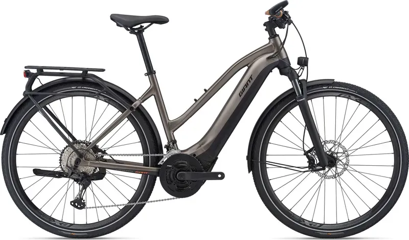 2021 Giant Explore E+ 0 Pro Stagger Frame Electric Bike in Brown