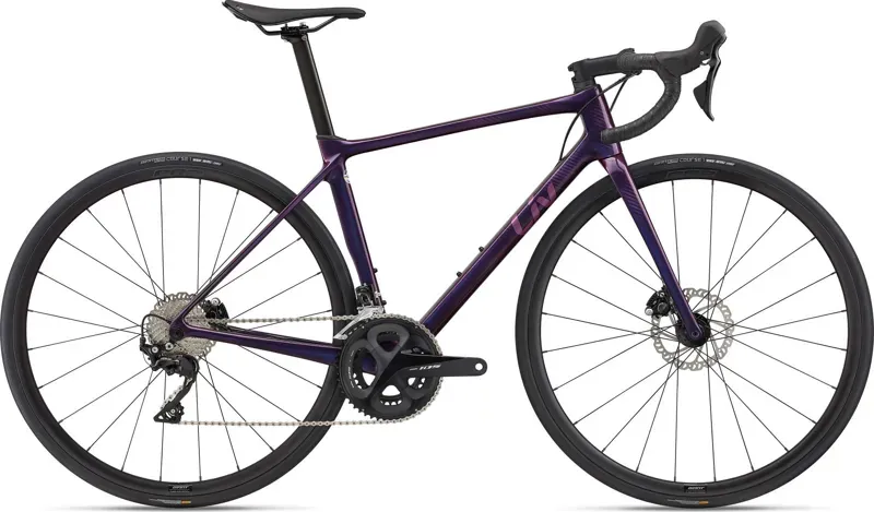2022 Liv Langma Advanced 2 Disc Womens Race Bike in Purple