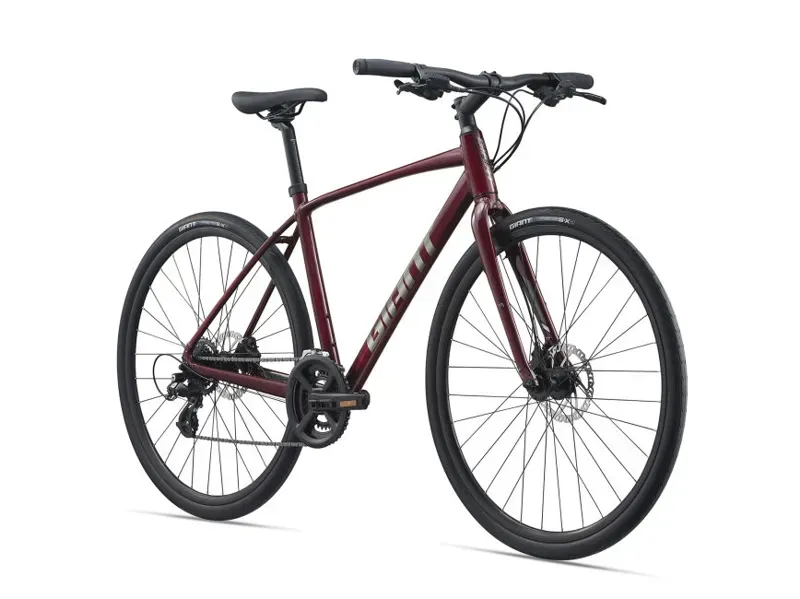 2021 Giant Escape 2 Disc Hybrid Bike in Red-6