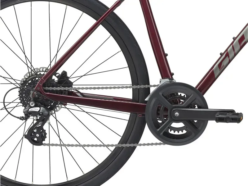 2021 Giant Escape 2 Disc Hybrid Bike in Red-2
